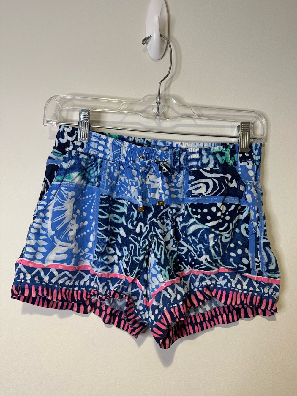 lilly pulitzer katia drawstring shorts size xxs
